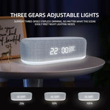 Mobile Phone Wireless Charger LED Clock - 15W Fast Charger - White