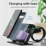 4-in-1 Wireless Charging Station For Mobile Phones, Watches & Buds