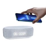 Mobile Phone Wireless Charger LED Clock - 15W Fast Charger - White