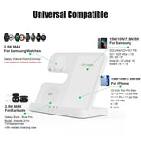3 in 1 Wireless Charger For Mobile Phones Watches Buds - White - Car Wireless Mobile Phone Chargers