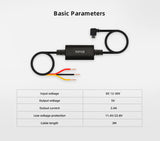 Xiaomi 70mai 24H Parking Cable for A800S & A500S Dash Cams - Car Wireless Mobile Phone Chargers