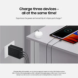 Samsung 65W Trio Fast Charger for US Mobile Phones & Tablets