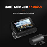 70mai A800S 4K GPS ADAS + RC06 Rear Dash Cam UK EN - Car Wireless Mobile Phone Chargers
