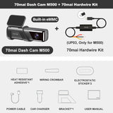 70mai M500 2K Dash Cam 32GB eMMC + UP03 Hardwire Kit - Car Wireless Mobile Phone Chargers